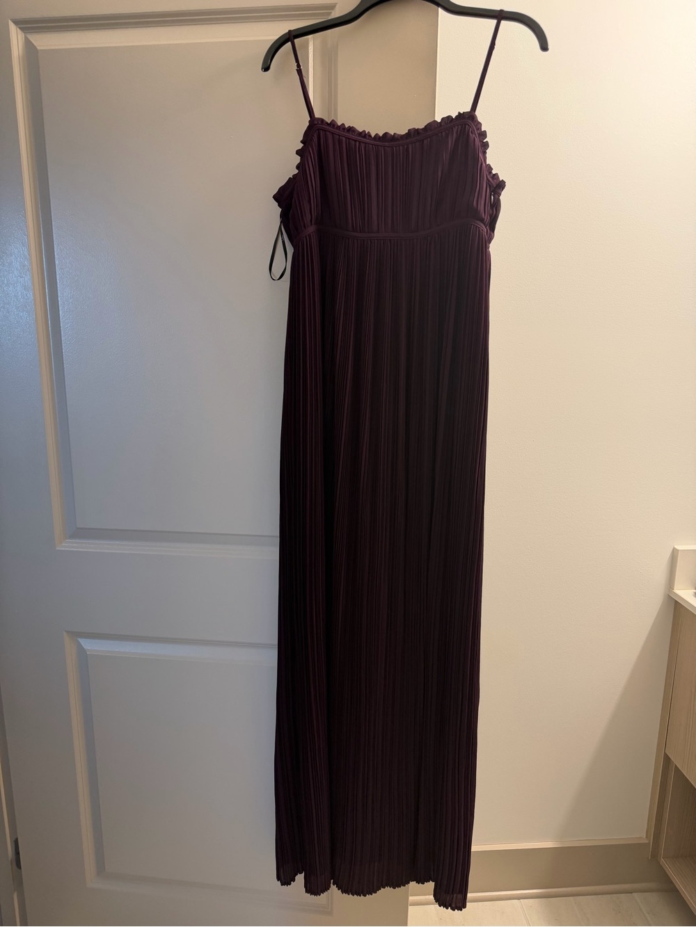 Lulu's Plum Pleated Maxi Dress
